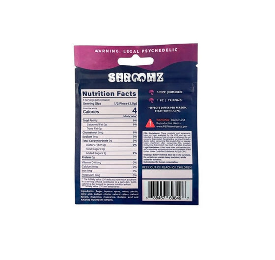 Shroomz Amanita Muscaria 1200mg Mushroom Gummies