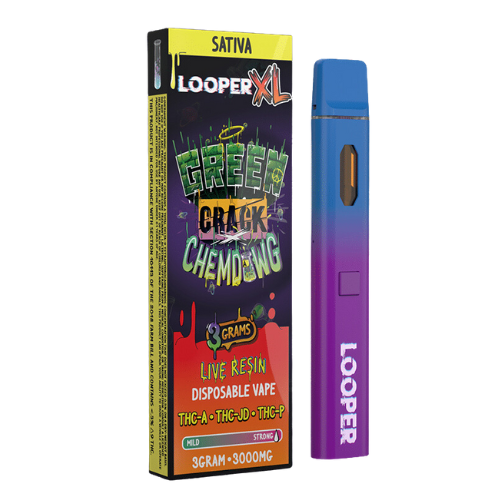 Looper XL THC-JD THCP2 Live Resin 3gr Disposable Vape - Green Crack x ...