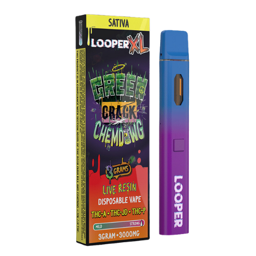 looper-xl-thca-disposable-vape-green-crack-x-chemdawg-sativa
