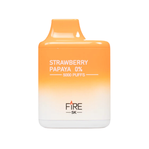 Fire-5K-5000-Puffs-Disposable-Vape-0%-Nicotine-strawberry-papaya