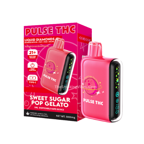 Pulse THC Vape Liquid Diamonds Sweet Sugar Pop Gelato – Smoking Vibes