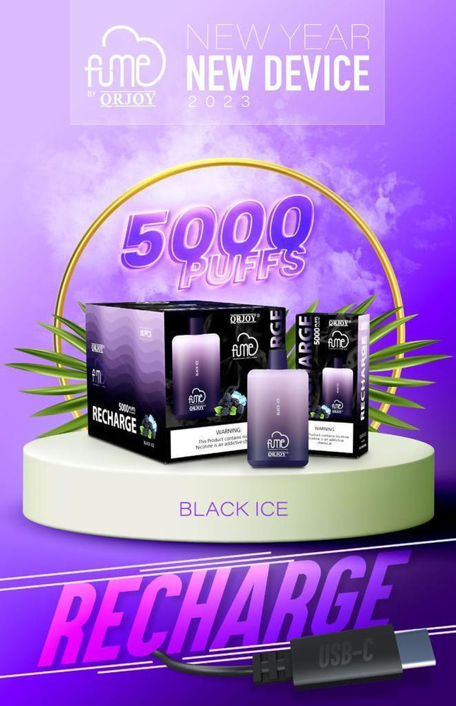 fume-recharge-disposabe-vape-black-ice-1-pack-smoking-vibes