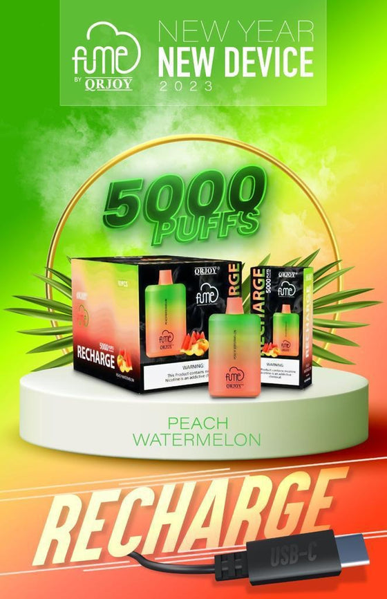 fume-recharge-disposabe-vape-peach-watermelon-1-pack-smoking-vibes