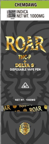 
                  
                    Roar 1000mg THC-P + Delta 8 Disposable Vape - 1 Pack - Smoking Vibes 
                  
                