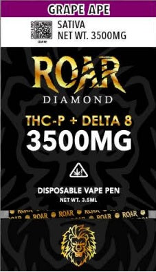 Roar Diamond 3500mg THC-P + Delta 8 Disposable Vape - 1 Pack