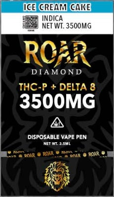 Roar-Diamond-3500mg-Delta-8-Disposable-Vape-Flavors-Ice-Cream-Cake