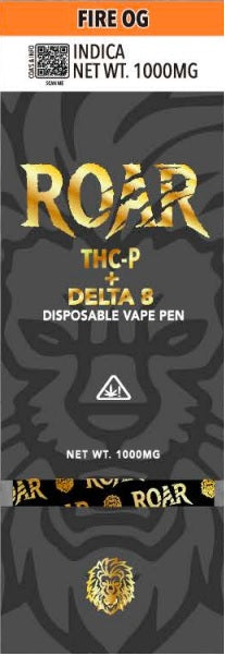 
                  
                    Roar 1000mg THC-P + Delta 8 Disposable Vape - 1 Pack - Smoking Vibes 
                  
                