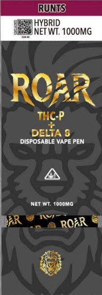 Roar 1000mg THC-P + Delta 8 Disposable Vape - 1 Pack - Smoking Vibes 