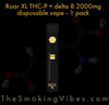 Roar XL 2000mg THC-P + Delta 8 Disposable Vape - Smoking Vibes 