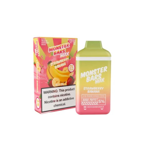 Monster-Bars-Max-6000-puff-strawberry-banana-Disposable-Vape-smoking-vibes-3-Pack