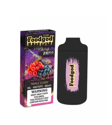 
                  
                    Foodgod-luxe-zero-nicotine-4000-puffs-triple-berry-disposable-vape-1-pack
                  
                